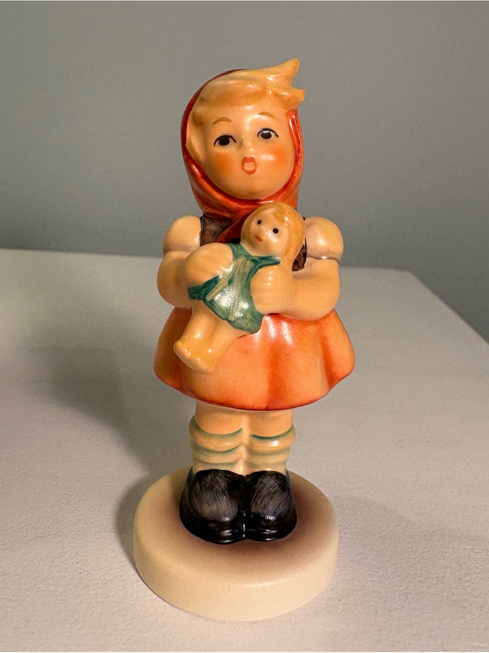 Hummel- Goebel Girl with Doll Figurine 3.5” Excellent condition